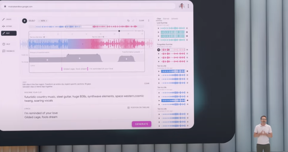 Google IO 2025 Lyria 